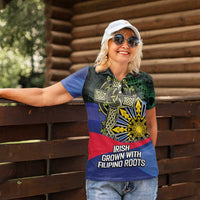 Personalized Irish Grown With Filipino Roots Women Polo Shirt