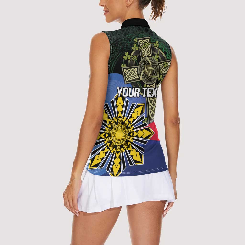 Personalized Irish Grown With Filipino Roots Women Sleeveless Polo Shirt