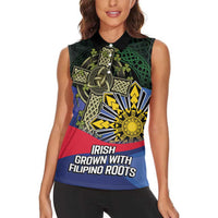 Personalized Irish Grown With Filipino Roots Women Sleeveless Polo Shirt