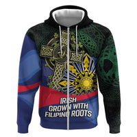 Personalized Irish Grown With Filipino Roots Zip Hoodie