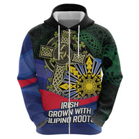 Personalized Irish Grown With Filipino Roots Zip Hoodie