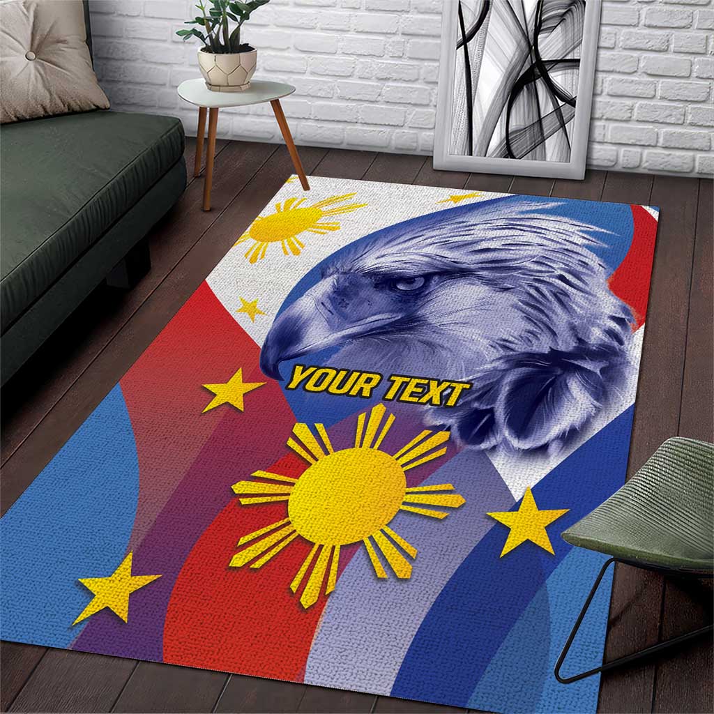 Personalized Philippines Eagle Week Area Rug Filipino Eagle with Flag Motif