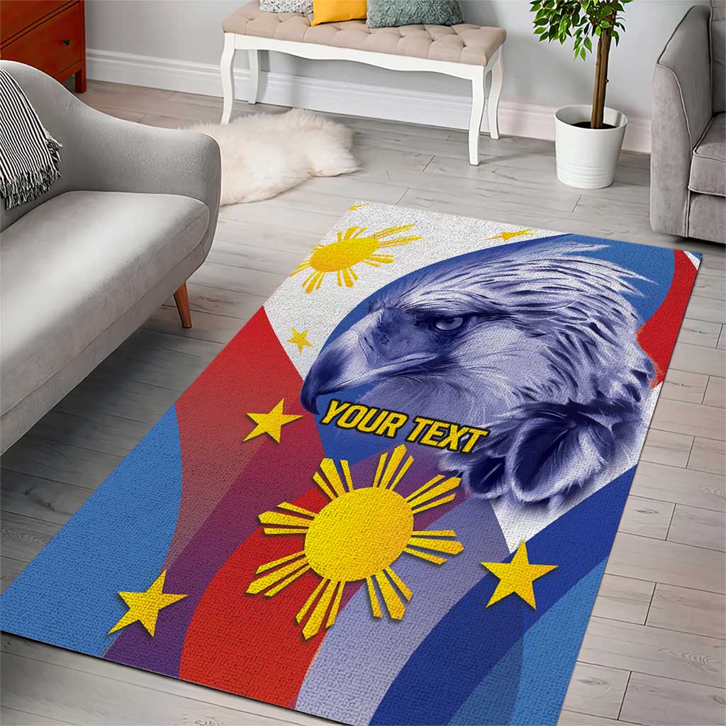 Personalized Philippines Eagle Week Area Rug Filipino Eagle with Flag Motif