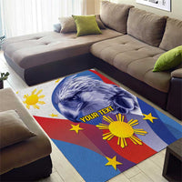 Personalized Philippines Eagle Week Area Rug Filipino Eagle with Flag Motif