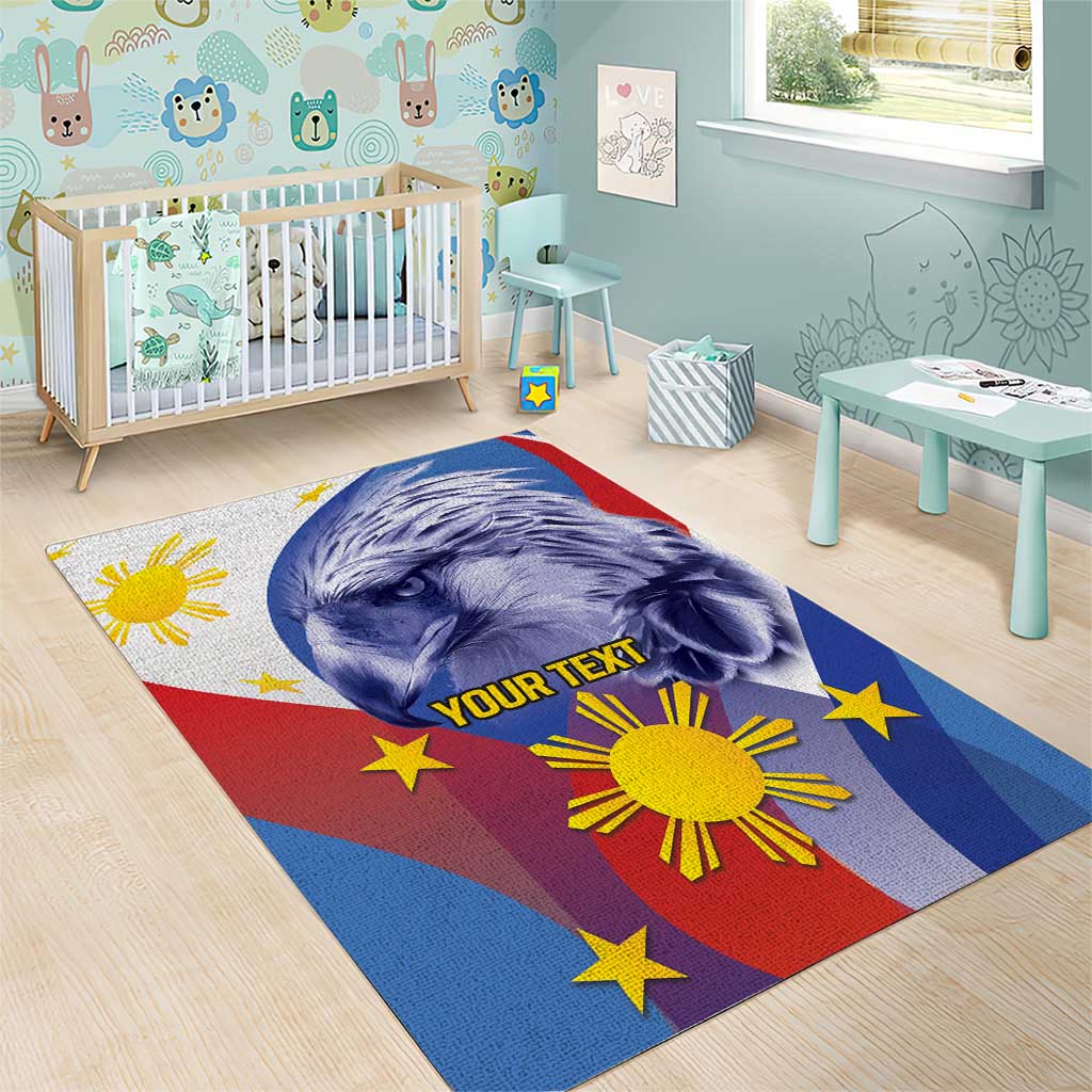 Personalized Philippines Eagle Week Area Rug Filipino Eagle with Flag Motif