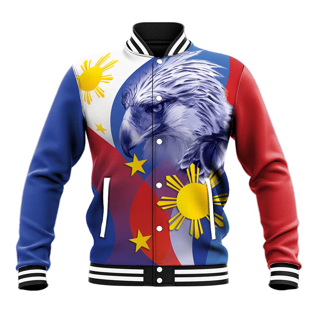 Personalized Philippines Eagle Week Baseball Jacket Filipino Eagle with Flag Motif