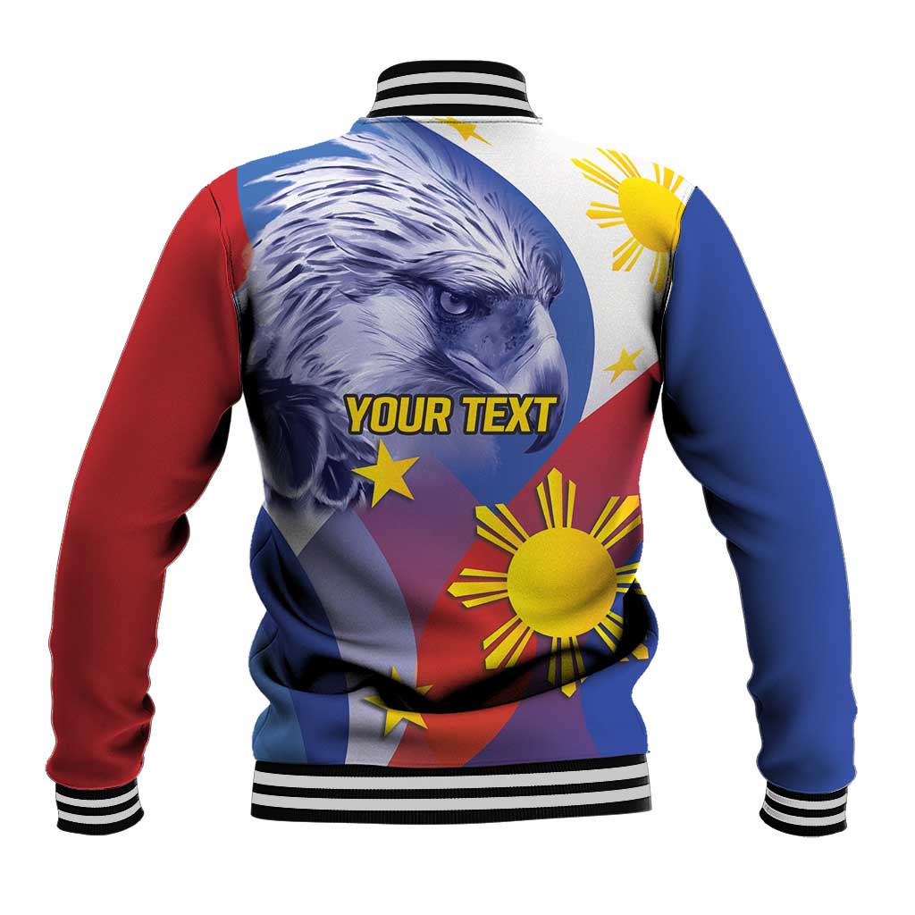 Personalized Philippines Eagle Week Baseball Jacket Filipino Eagle with Flag Motif