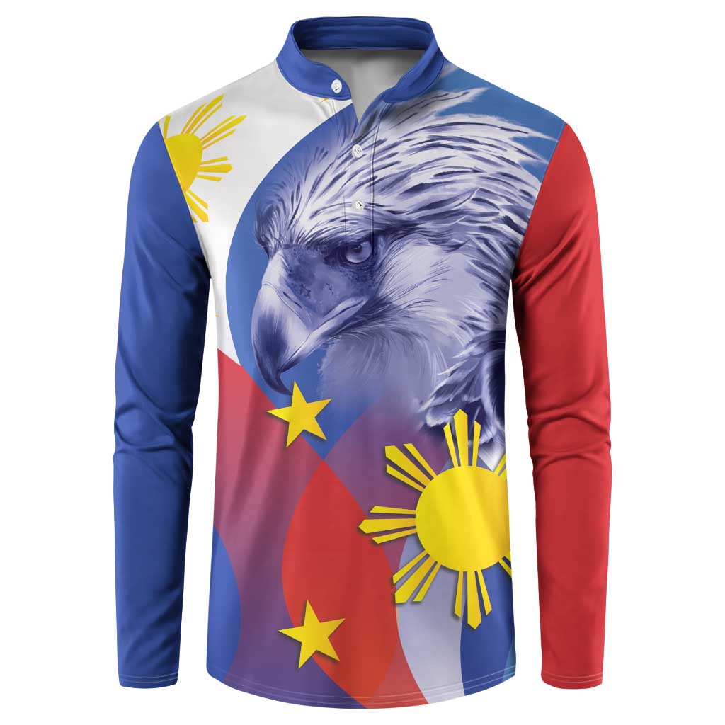 Personalized Philippines Eagle Week Button Sweatshirt Filipino Eagle with Flag Motif
