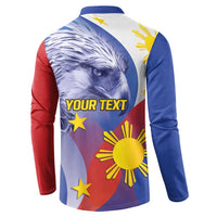 Personalized Philippines Eagle Week Button Sweatshirt Filipino Eagle with Flag Motif