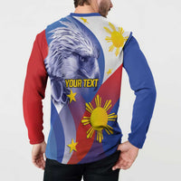 Personalized Philippines Eagle Week Button Sweatshirt Filipino Eagle with Flag Motif
