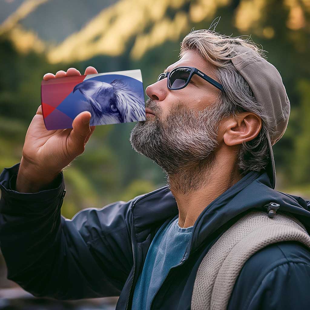 Personalized Philippines Eagle Week 4 in 1 Can Cooler Tumbler Filipino Eagle with Flag Motif