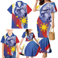 Personalized Philippines Eagle Week Family Matching Mermaid Dress and Hawaiian Shirt Filipino Eagle with Flag Motif