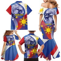 Personalized Philippines Eagle Week Family Matching Mermaid Dress and Hawaiian Shirt Filipino Eagle with Flag Motif