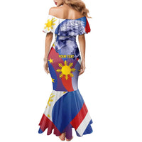 Personalized Philippines Eagle Week Family Matching Mermaid Dress and Hawaiian Shirt Filipino Eagle with Flag Motif