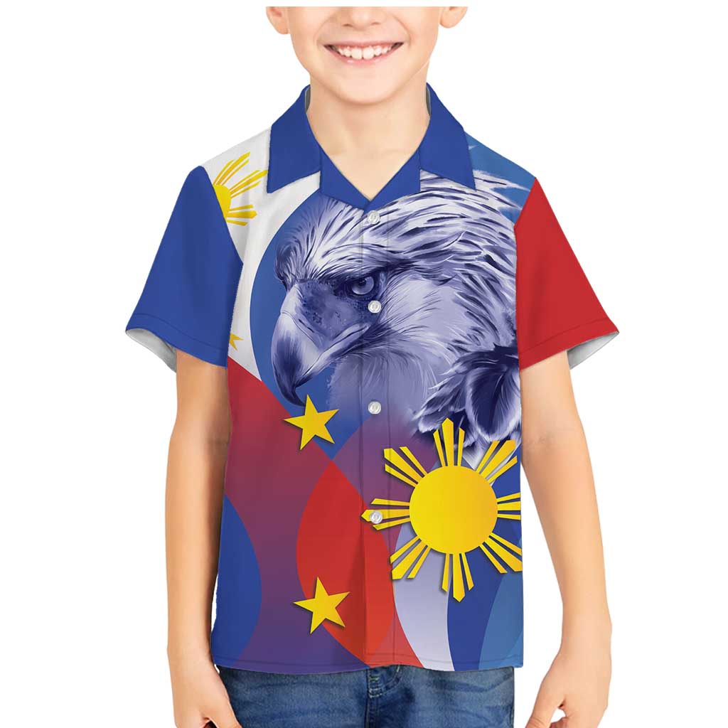 Personalized Philippines Eagle Week Family Matching Mermaid Dress and Hawaiian Shirt Filipino Eagle with Flag Motif