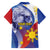 Personalized Philippines Eagle Week Family Matching Off The Shoulder Long Sleeve Dress and Hawaiian Shirt Filipino Eagle with Flag Motif