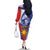 Personalized Philippines Eagle Week Family Matching Off The Shoulder Long Sleeve Dress and Hawaiian Shirt Filipino Eagle with Flag Motif