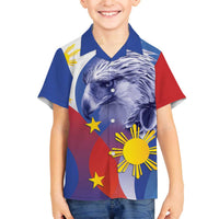 Personalized Philippines Eagle Week Family Matching Off The Shoulder Long Sleeve Dress and Hawaiian Shirt Filipino Eagle with Flag Motif