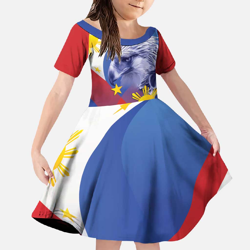 Personalized Philippines Eagle Week Family Matching Off Shoulder Maxi Dress and Hawaiian Shirt Filipino Eagle with Flag Motif