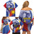 Personalized Philippines Eagle Week Family Matching Off Shoulder Short Dress and Hawaiian Shirt Filipino Eagle with Flag Motif