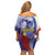 Personalized Philippines Eagle Week Family Matching Off Shoulder Short Dress and Hawaiian Shirt Filipino Eagle with Flag Motif