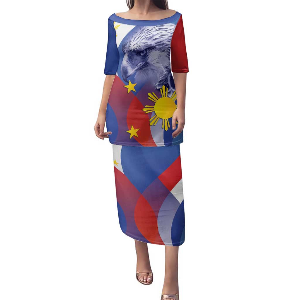 Personalized Philippines Eagle Week Family Matching Puletasi and Hawaiian Shirt Filipino Eagle with Flag Motif