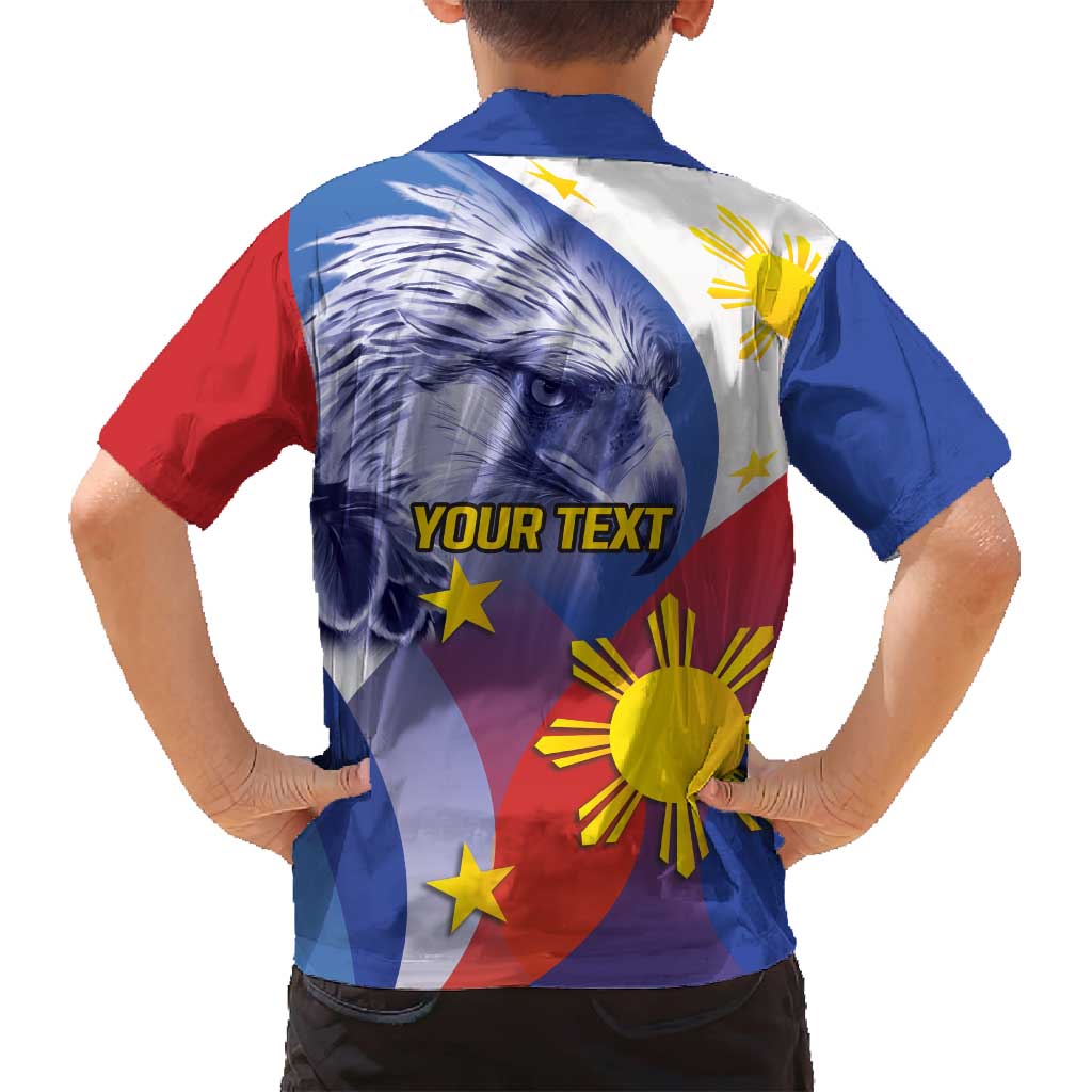 Personalized Philippines Eagle Week Family Matching Summer Maxi Dress and Hawaiian Shirt Filipino Eagle with Flag Motif