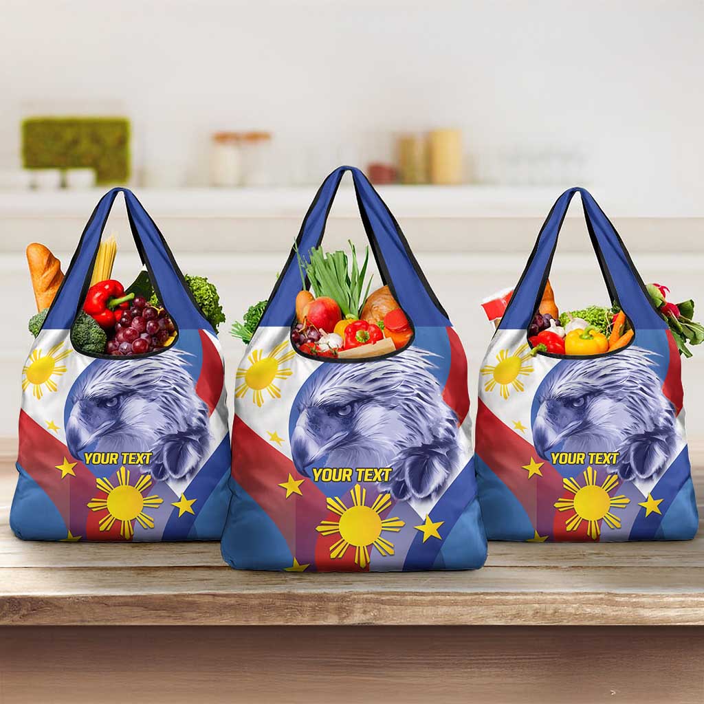 Personalized Philippines Eagle Week Grocery Bag Filipino Eagle with Flag Motif
