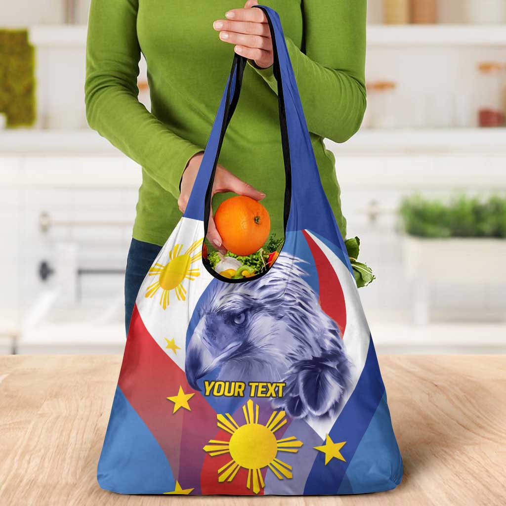 Personalized Philippines Eagle Week Grocery Bag Filipino Eagle with Flag Motif