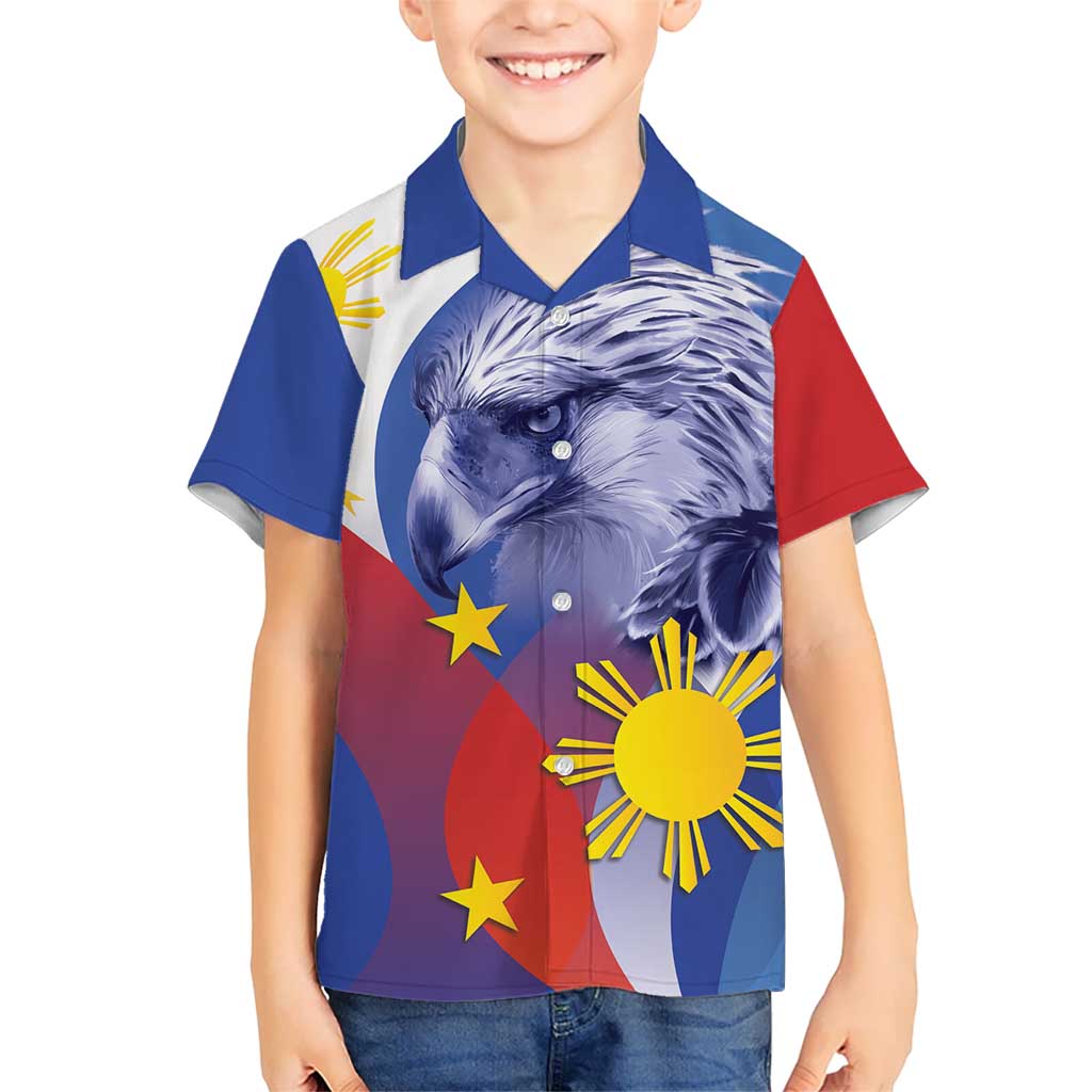Personalized Philippines Eagle Week Kid Hawaiian Shirt Filipino Eagle with Flag Motif