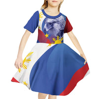 Personalized Philippines Eagle Week Kid Short Sleeve Dress Filipino Eagle with Flag Motif