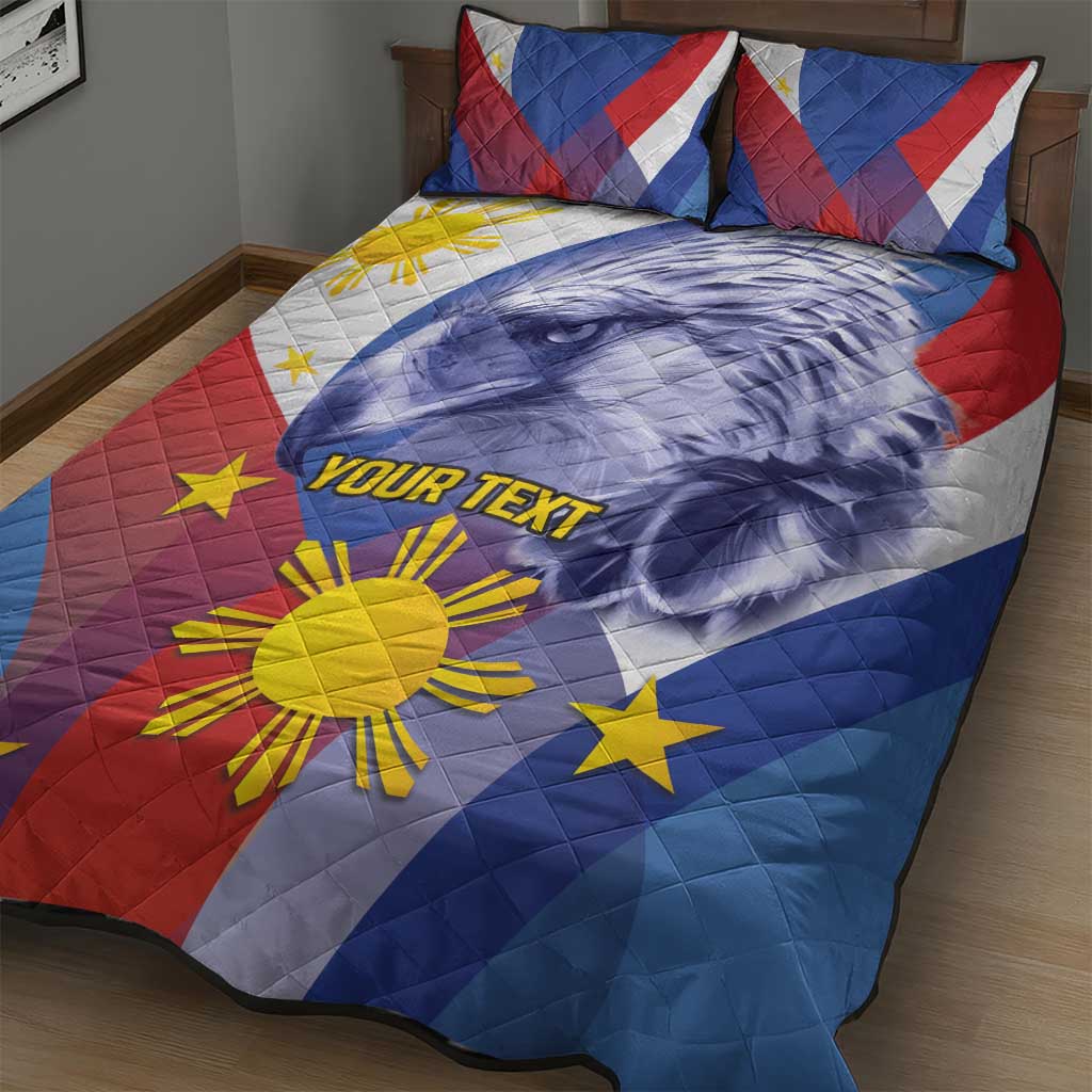 Personalized Philippines Eagle Week Quilt Bed Set Filipino Eagle with Flag Motif