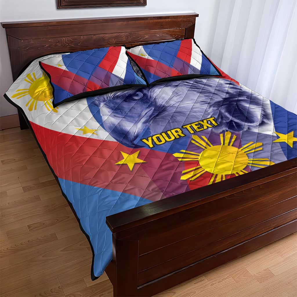 Personalized Philippines Eagle Week Quilt Bed Set Filipino Eagle with Flag Motif