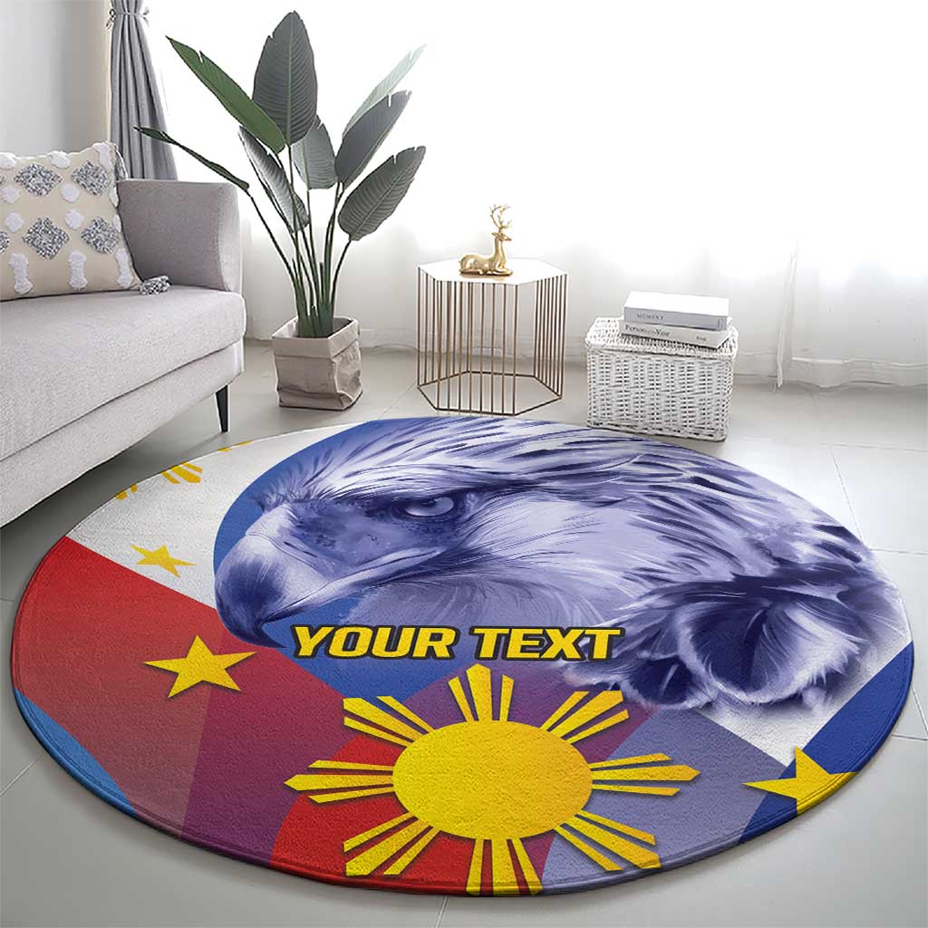 Personalized Philippines Eagle Week Round Carpet Filipino Eagle with Flag Motif