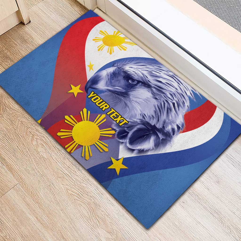 Personalized Philippines Eagle Week Rubber Doormat Filipino Eagle with Flag Motif