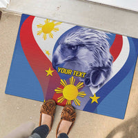 Personalized Philippines Eagle Week Rubber Doormat Filipino Eagle with Flag Motif