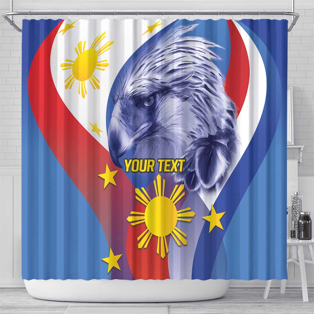 Personalized Philippines Eagle Week Shower Curtain Filipino Eagle with Flag Motif