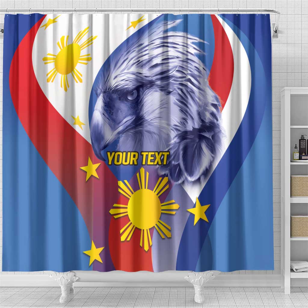 Personalized Philippines Eagle Week Shower Curtain Filipino Eagle with Flag Motif