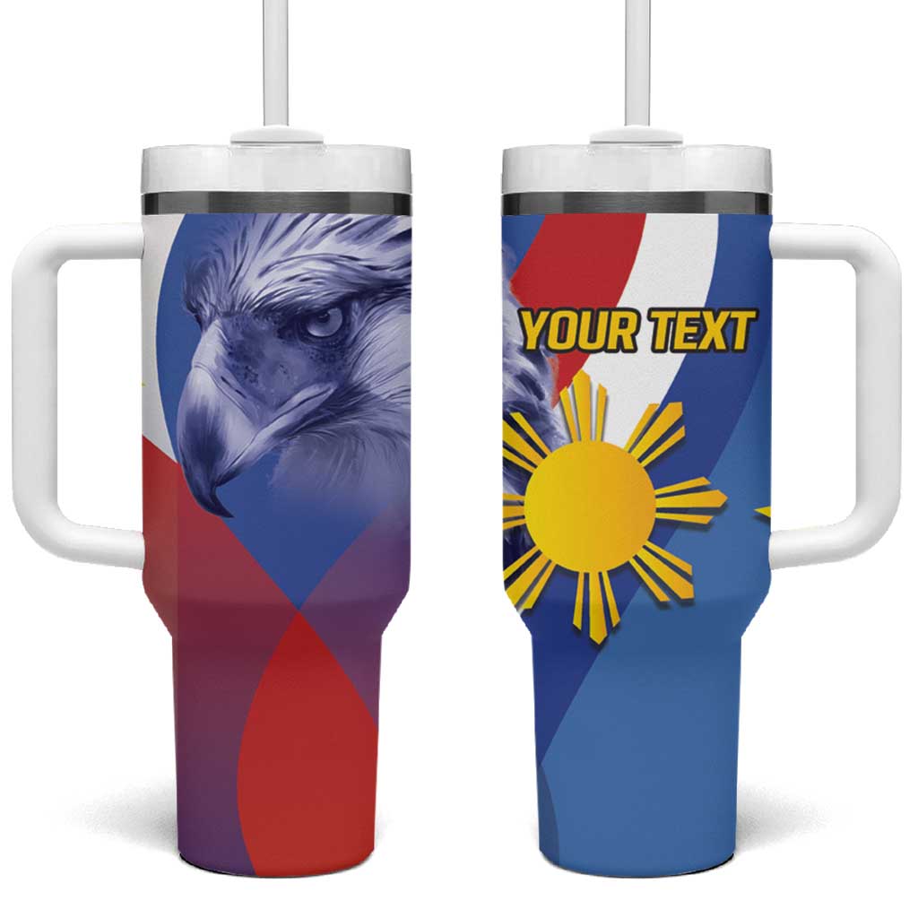 Personalized Philippines Eagle Week Tumbler With Handle Filipino Eagle with Flag Motif