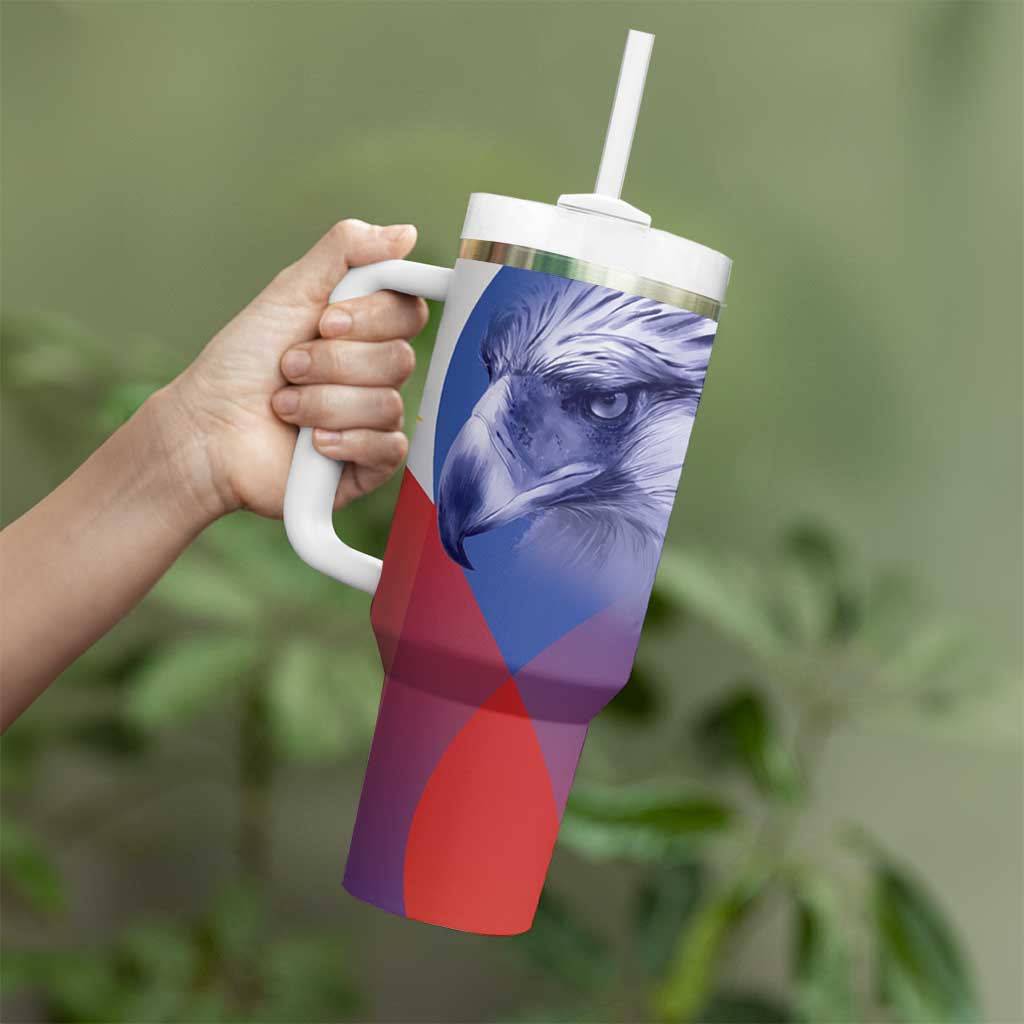 Personalized Philippines Eagle Week Tumbler With Handle Filipino Eagle with Flag Motif