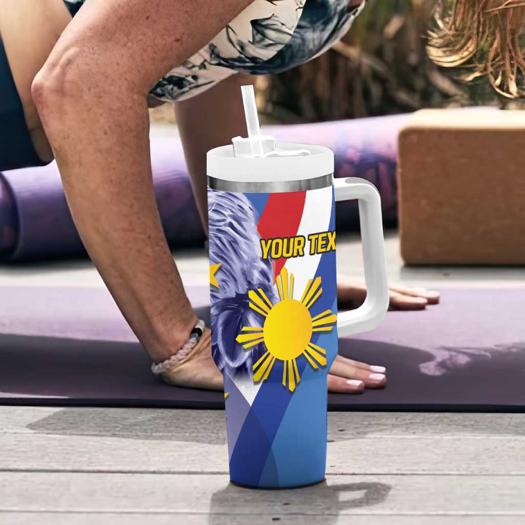 Personalized Philippines Eagle Week Tumbler With Handle Filipino Eagle with Flag Motif