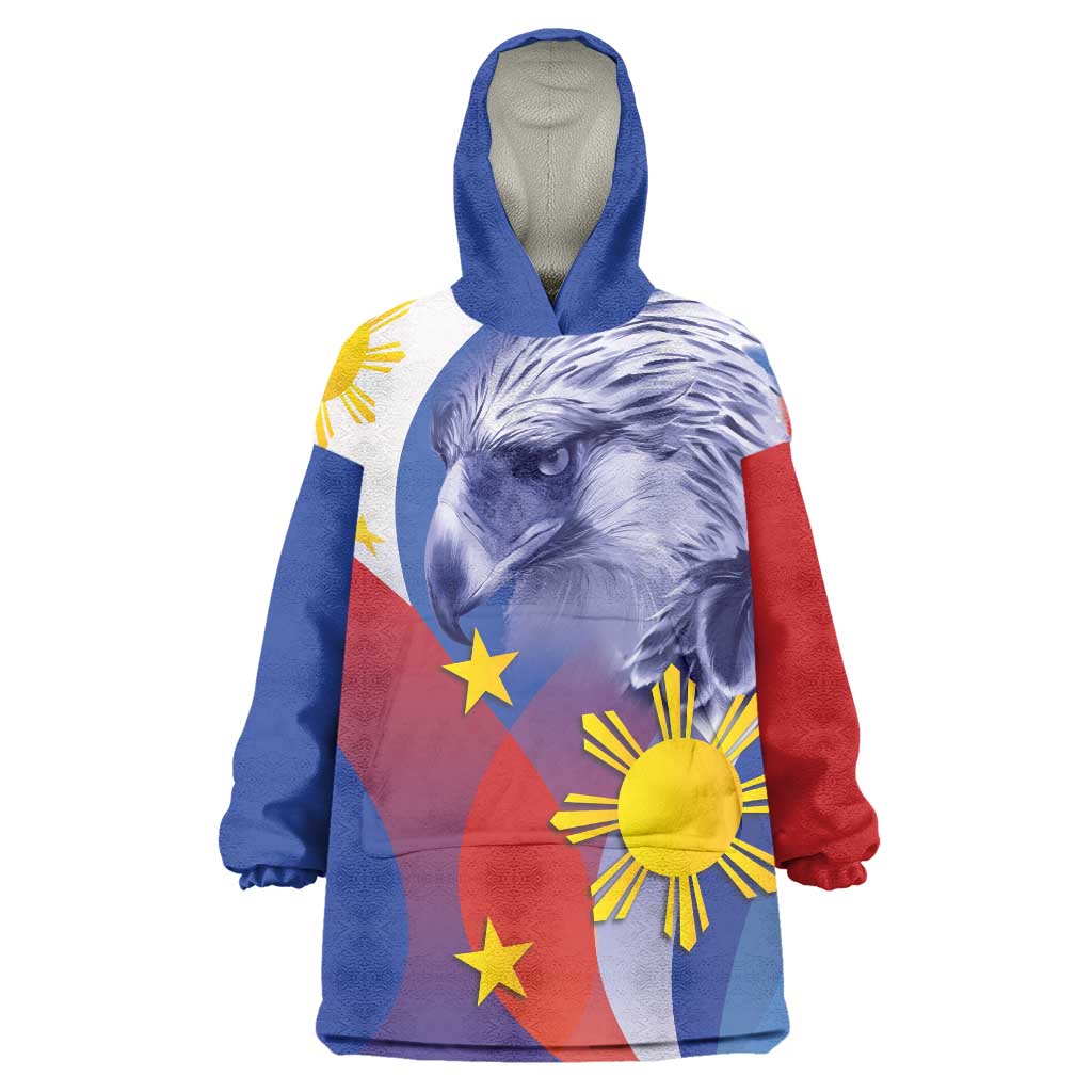 Personalized Philippines Eagle Week Wearable Blanket Hoodie Filipino Eagle with Flag Motif