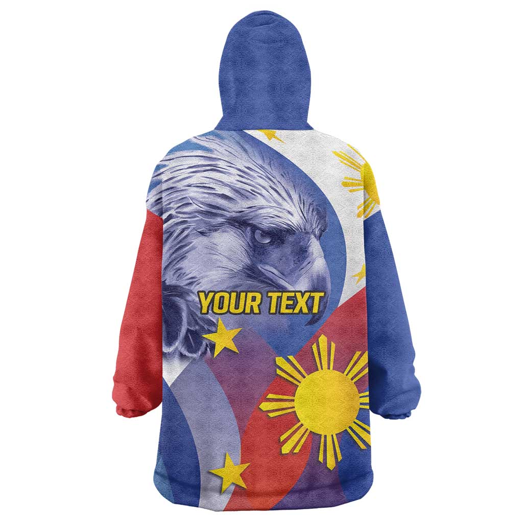 Personalized Philippines Eagle Week Wearable Blanket Hoodie Filipino Eagle with Flag Motif