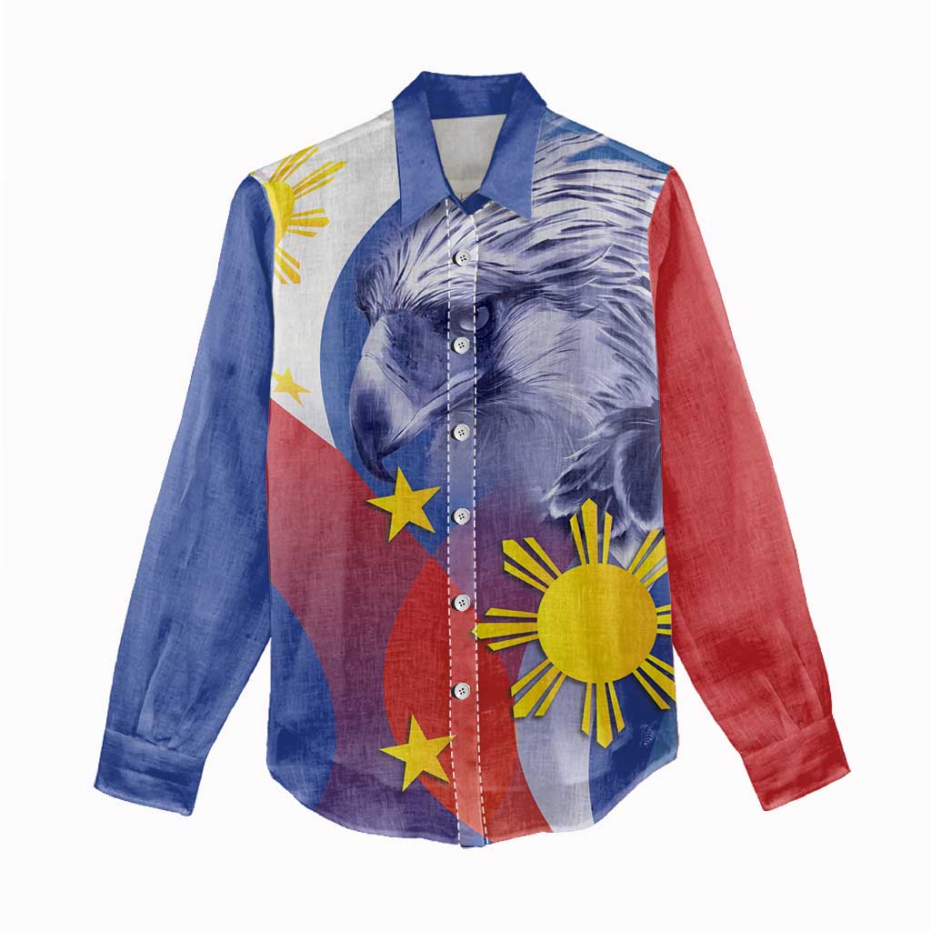 Personalized Philippines Eagle Week Women Casual Shirt Filipino Eagle with Flag Motif