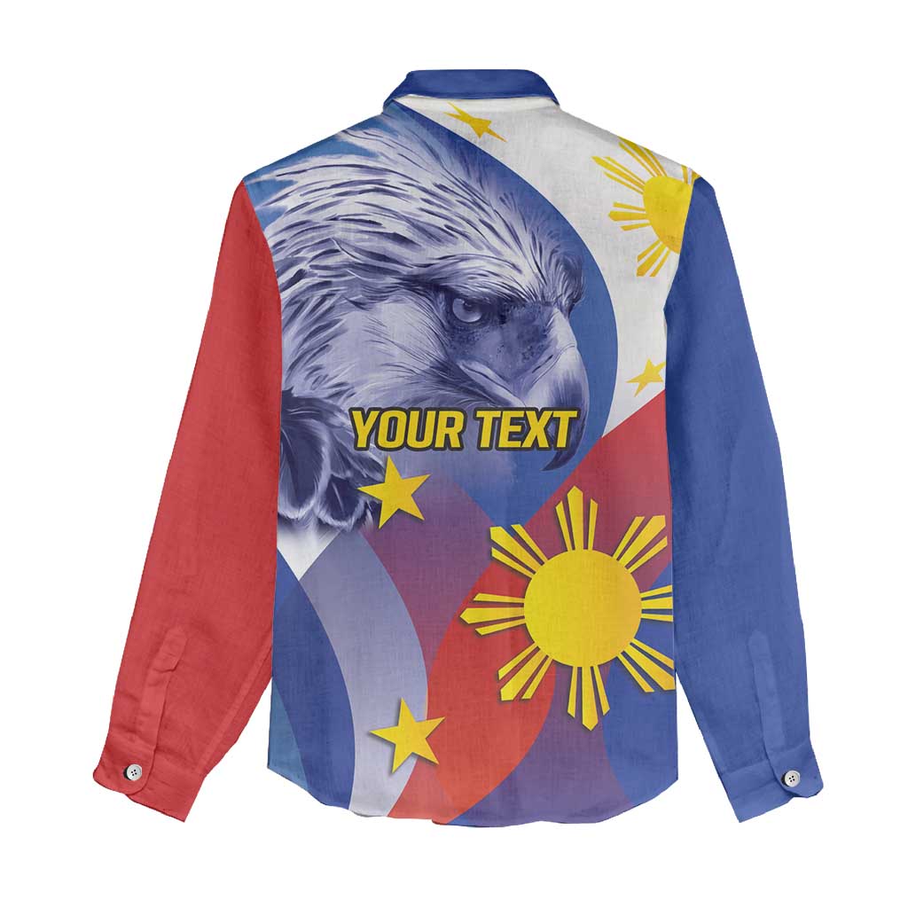Personalized Philippines Eagle Week Women Casual Shirt Filipino Eagle with Flag Motif
