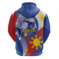 Personalized Philippines Eagle Week Zip Hoodie Filipino Eagle with Flag Motif