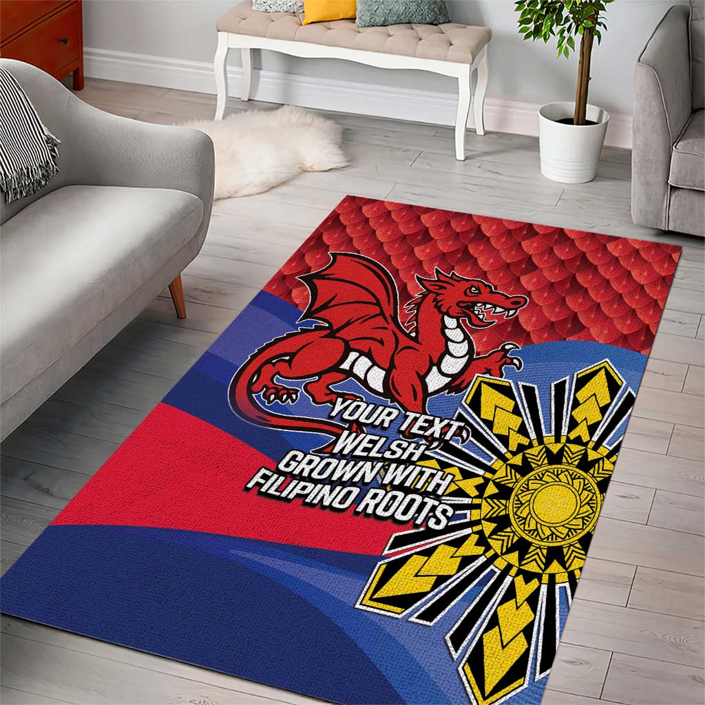 Personalized Welsh Grown With Filipino Roots Area Rug