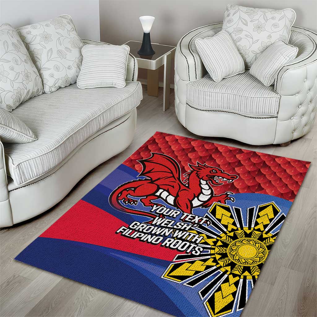 Personalized Welsh Grown With Filipino Roots Area Rug