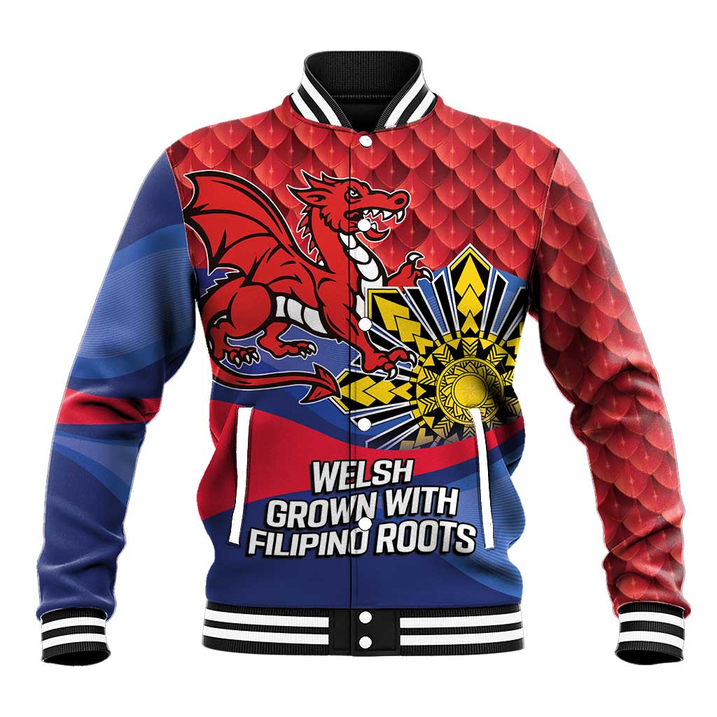 Personalized Welsh Grown With Filipino Roots Baseball Jacket