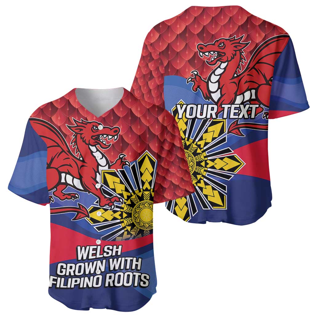 Personalized Welsh Grown With Filipino Roots Baseball Jersey